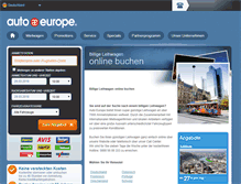 Tablet Screenshot of billiger-leihwagen.autoeurope.de